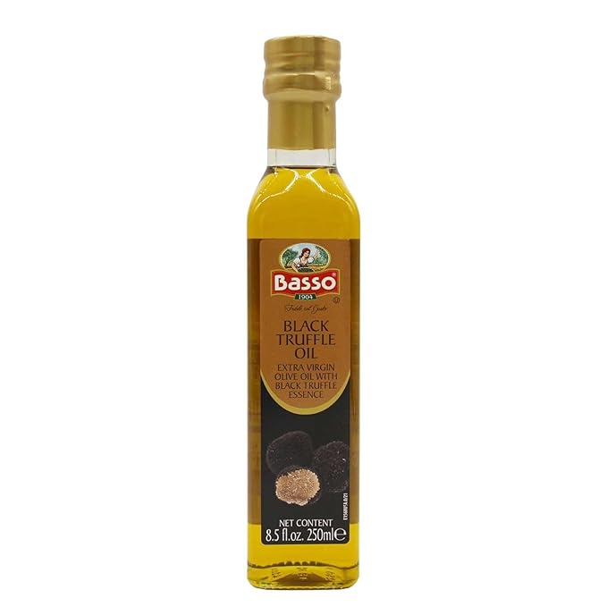 BASSO 1904 - Black Truffle Oil, Large Bottle 8.5oz (250 ml), High Concentrate, Great for Cooking