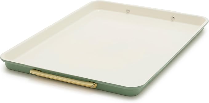 GreenPan Bakeware 13"x18" Half Baking Sheet Pan, Ceramic Nonstick Baking Pan, PFAS & BPA Free, Gold