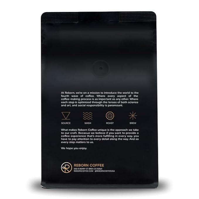 Reborn Coffee Specialty Whole Bean Coffee, Medium Roast, 12 Ounce, Guatemala Huehuetenango, Flavor
