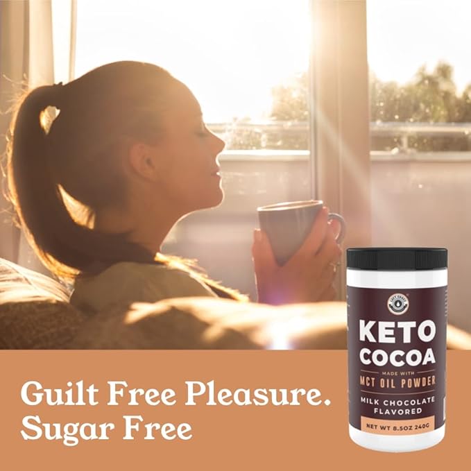 Keto Cocoa | Keto Hot Chocolate Drink Mix Powder - Sugar Free, Low Carb with Protein and MCT Oil