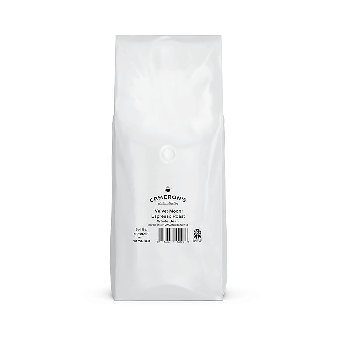 Cameron's Coffee Roasted Whole Bean Coffee, Velvet Moon, 4 Pound