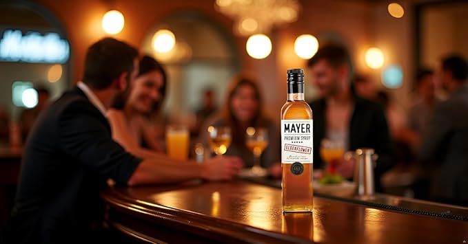 Mayer Premium Artisanal Hungarian Elderflower Syrup (Cordial) ??Award-Winning, Only Elderflowers and 3 Natural Ingredients, Vegan, Perfect for Cocktails, Lemonades ??No Artificial Additives (1 Pack)