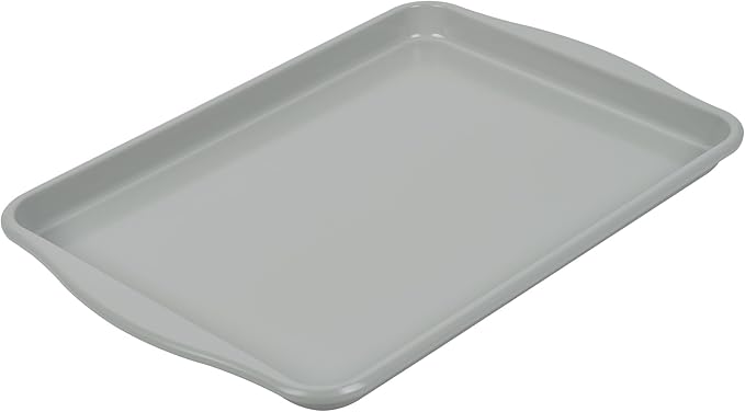 15-Inch Baking Sheet Pan, Non-Stick Carbon Steel Naturally Slick Ceramic Coating Rimmed Cookie
