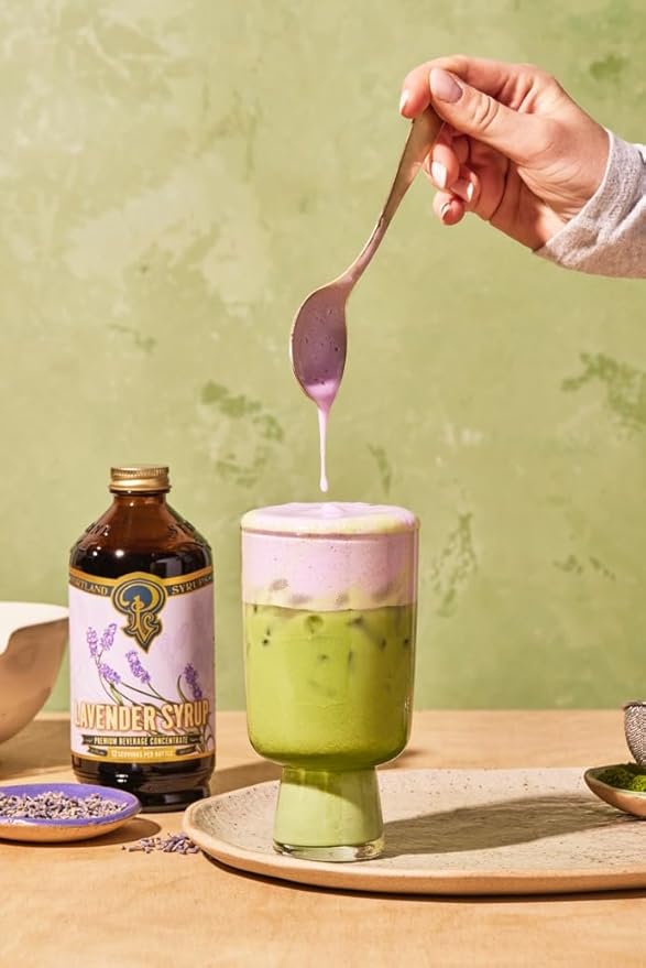Portland Syrups Lavender Syrup - Premium Beverage Concentrate for Delicious Cocktails, Tea, Soda