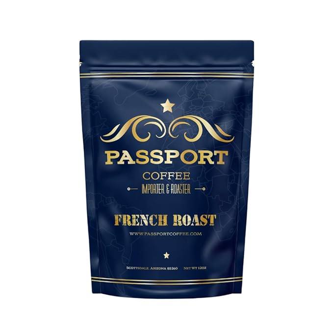 Passport Coffee French Roast ??Central & South American Blend of dark roast coffee, with flavor