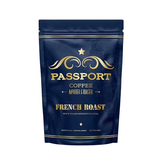 Passport Coffee French Roast ??Central & South American Blend of dark roast coffee, with flavor