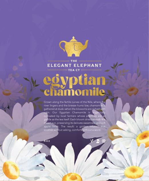 Egyptian Chamomile Tea, Organic Loose Leaf Herbal Tea – Cozy, Calming – Supports Stress Relief