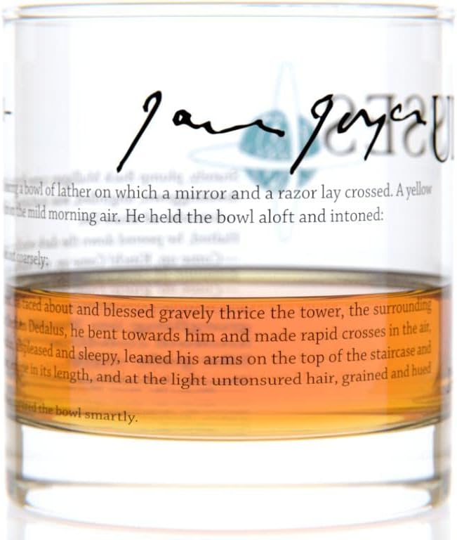 Well Told Classic Literature Rocks Glass - Ulysses by James Joyce - Old Fashioned Whiskey Glass