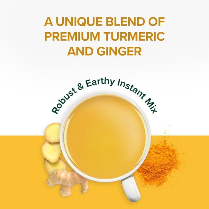 VAHDAM, Golden Milk Powder/Turmeric Ginger Latte Mix (100g, 40 Cups) Caffeine-Free | Powerful