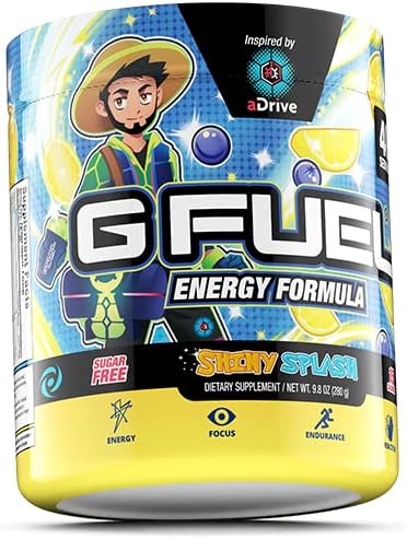 G fuel aDrive Energy Drink Powder, Pre Workout Caffeine Mix for Gaming, Sugar Free Focus Amino