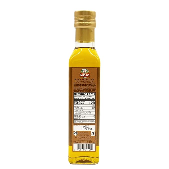 BASSO 1904 Black & White Truffle Oil Set ??2 Bottles x 8.5 fl oz (250ml) ??High-Concentration