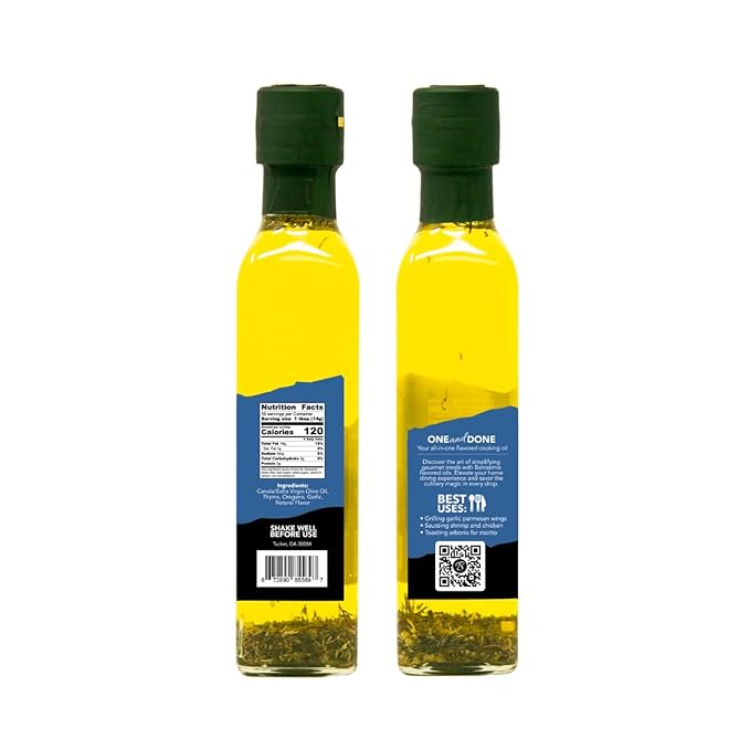 Benissimo Parmesan Garlic Herb Infused Oil, All Natural Gourmet Cooking Oil with Chef-Inspired