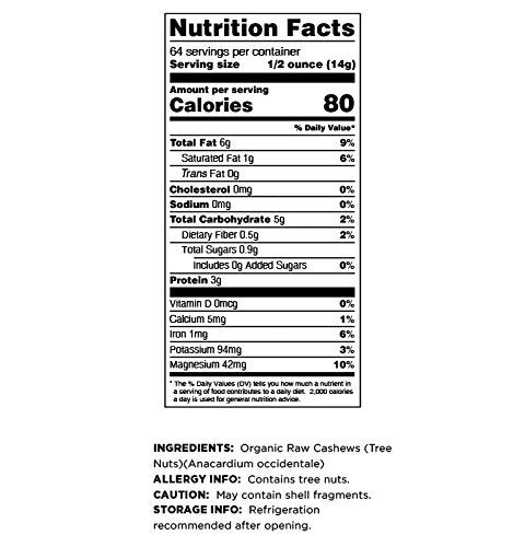 Terrasoul Superfoods Organic Raw Cashews (Mylk Grade), 2 Lbs, Premium Quality for Snacking