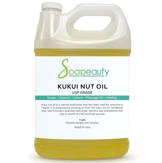KUKUI NUT OIL Cold Pressed Unrefined | 100% Natural Available in Bulk | Carrier for Essential Oils