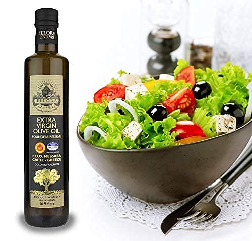Ellora Farms, Greek Extra Virgin Olive Oil, Certified Single Estate, First Cold Press, Bottle Gift
