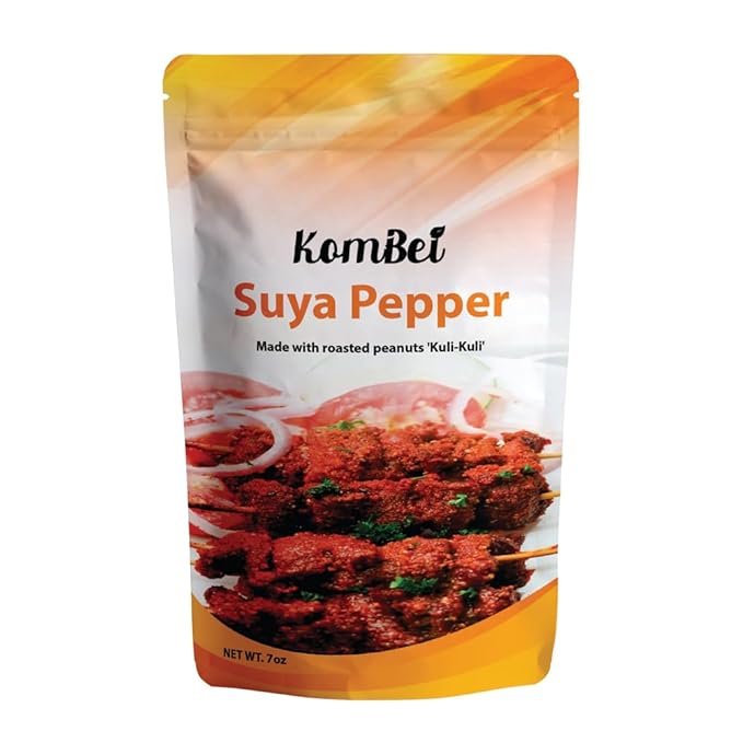 Kombei Suya Seasoning - 7oz (Suya Pepper, Suya Spice, Yaji, Premium African Seasoning for Grilling