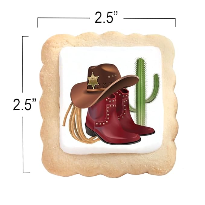 Cowboy Themes Cookies 24 Pack Individually Wrapped | Wild West | Cowboy Hat Western Theme | Cowboy
