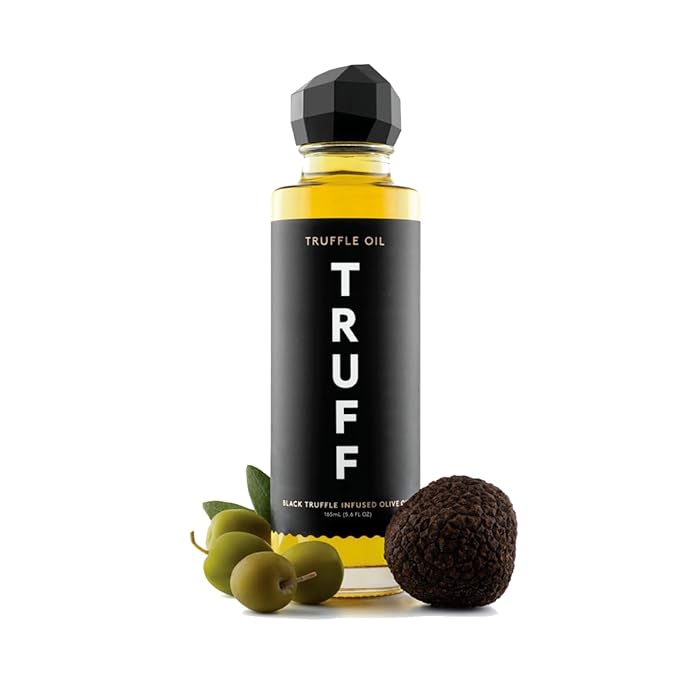 TRUFF Black Truffle Oil - Black Truffle Infused Olive Oil - Gourmet Dressing, Seasoning, Marinade