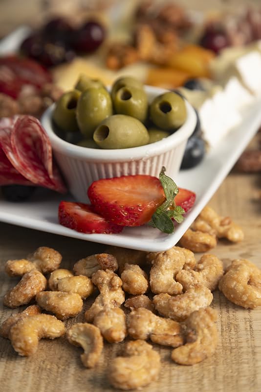 OZARK NUT ROASTERS Salted Caramel Cashews, Gourmet Candied Nuts Snack, Gluten-Free, Sea Salt &