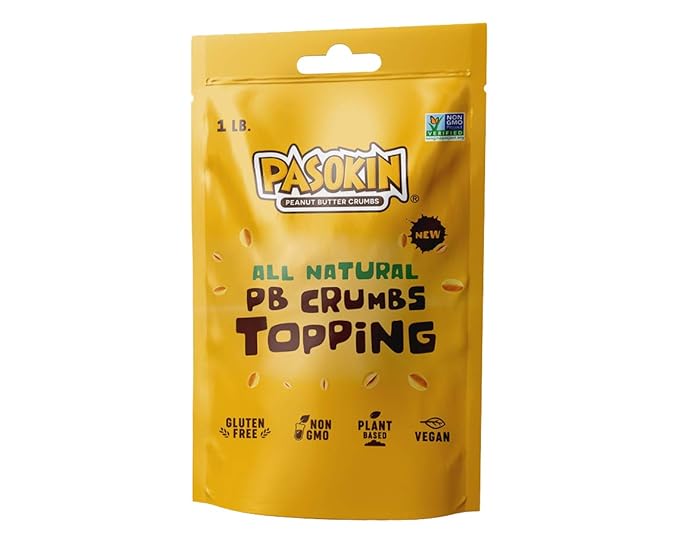 PASOKIN | Peanut Butter Crumbs | Gluten-Free, Vegan, All Natural Peanut Butter Topping, Made in
