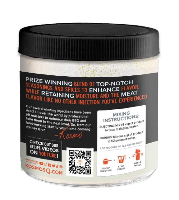 Kosmos Q Moisture Magic BBQ Injection, Phosphate Meat Marinade for Chicken, Pork, Brisket, Fish &