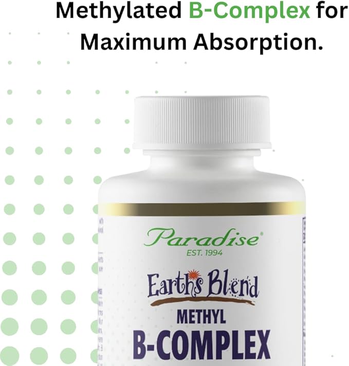 Paradise Herbs, Earth's Blend B-Complex, Methylated, Enzymatically Active Forms of B Vitamins +