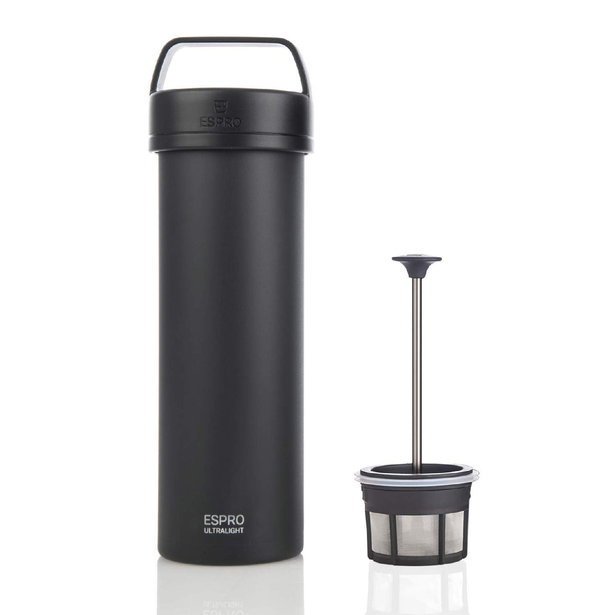 ESPRO Go P0 Ultralight French Press Coffee Maker for Travel, Vacuum Insulated Stainless Steel, 16