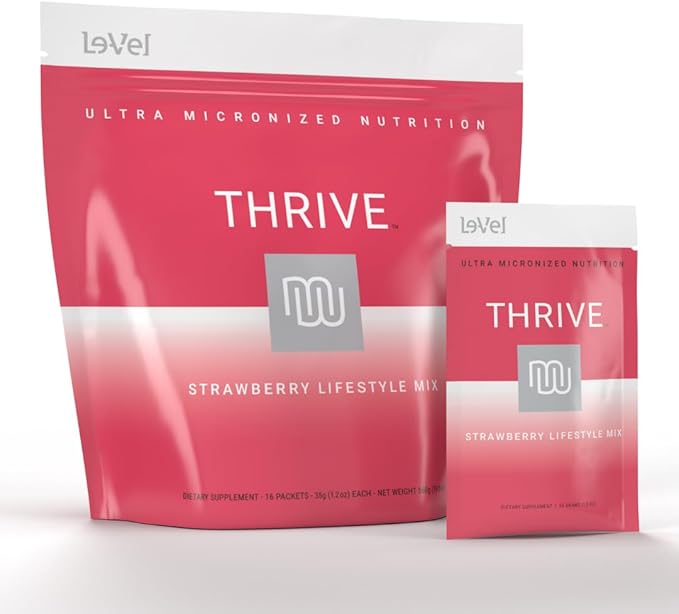 Thrive Protein Shake | 16 Packets (35g Each) | Gluten-Free, Pea Protein, Probiotics, Fiber &