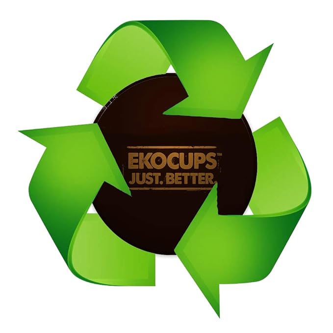 EKOCUPS Artisan Organic Bold Hot or Iced Coffee, Dark roast, in Recyclable Single Serve Cups for
