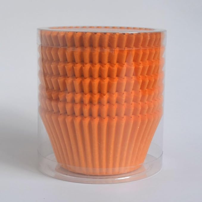 Orange Cupcake Liners Greaseproof Paper Standard Baking Cups for Party and More, 150-Count