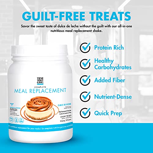 Yes You Can! Complete Meal Replacement - 15 Servings, 20g of Protein, 0g Added Sugars, 21 Vitamins