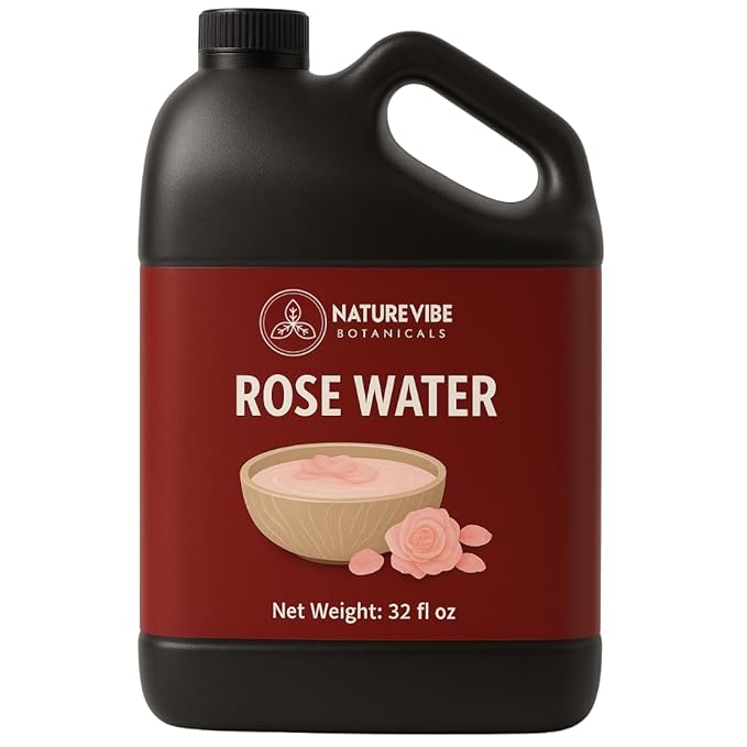 Naturevibe Botanicals Pure Rose Water Toner 32 oz ??Hydrating Facial Mist & Hair Spray | 100%