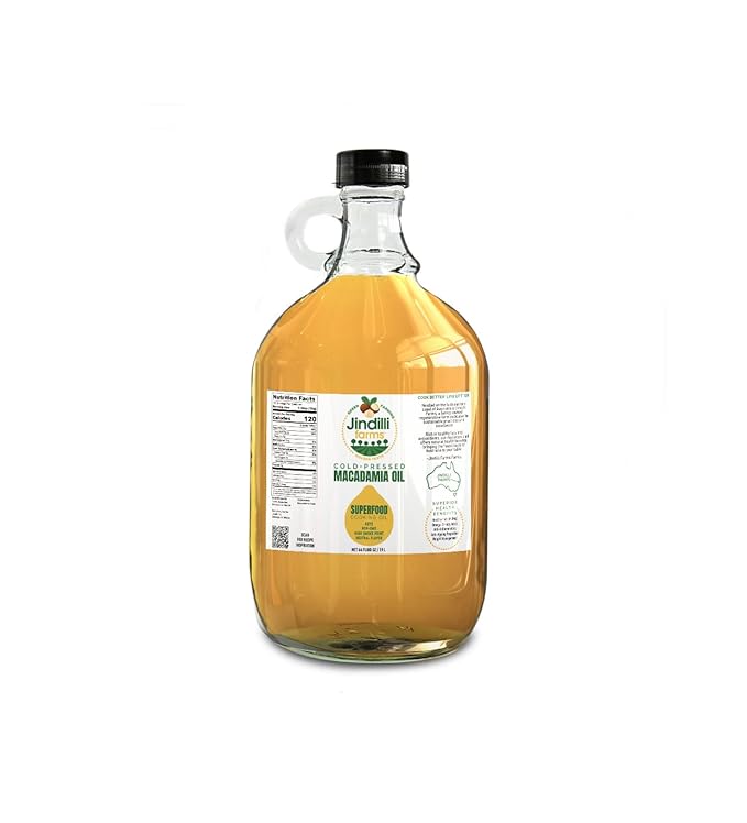 Jindilli Farms Macadamia Nut Cooking Oil- Australian Pure Cold Pressed, Unrefined, Natural Cooking