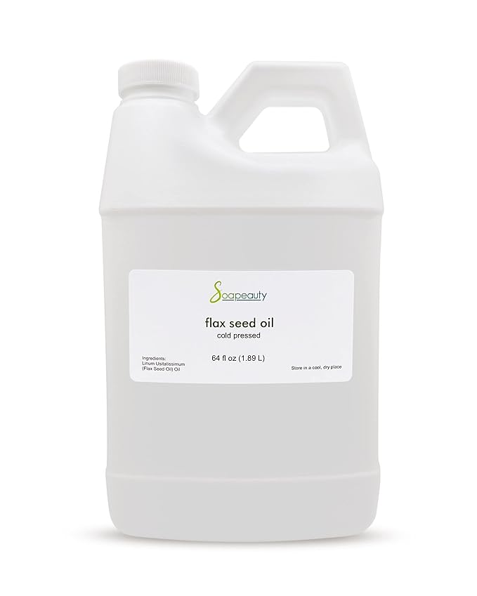 Soapeauty Flax Seed Oil Unrefined Cold Pressed 100% Pure and Natural | for Skin, Hair and DIY