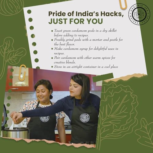 Pride of India | Green Cardamom Whole 1.5 oz (43 gm) Small Dual Sifter Bottle | Gourmet & Aromatic