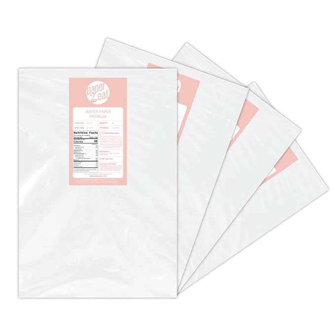 Printable Edible Wafer Paper Sheets from paper2eat (0.60 mm - 200 sheets/Plain)