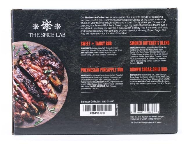 The Spice Lab Barbecue Gift Set – New Gourmet Grilling Seasoning Set Collection with Polynesian