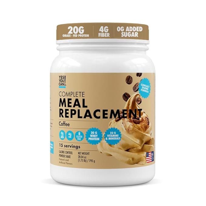 Yes You Can! Meal Replacement Shake - 20G Protein, 4G Fiber, 21 Vitamins & Minerals, 0G Added Sugar