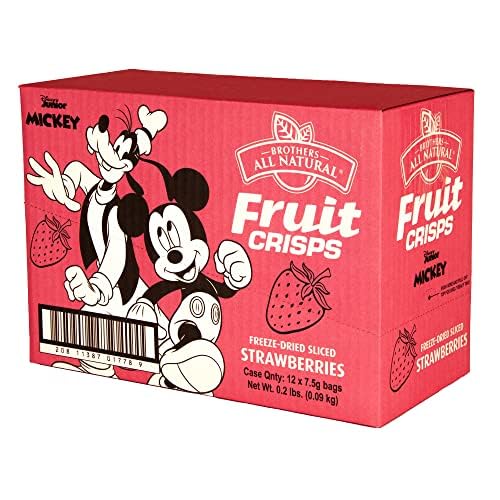 Brothers All Natural Disney Freeze Dried Fruit Crisps, Strawberry, 0.26 Oz (Pack of 12), Made with