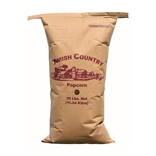 Amish Country Popcorn | 25 lb Bag | Medium Yellow Popcorn Kernels | Old Fashioned, Non-GMO and