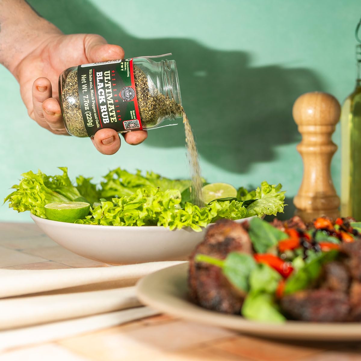 Ultimate Black Rub Seasoning (7.7 oz) – Natural BBQ Dry Rub for Steak, Chicken & Grilling