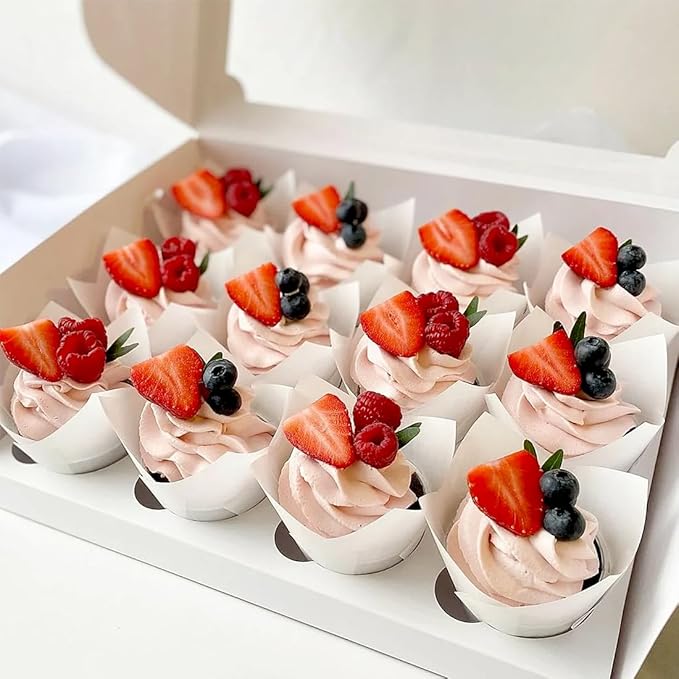 150 Pieces Tulip Cupcake Muffin Liners Paper Baking Cups Greaseproof Cupcake Wrappers for Birthday