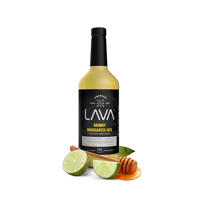 LAVA Premium Skinny Margarita Mix by LAVA Craft Cocktail Co., Low Calorie Margarita Mix Made with