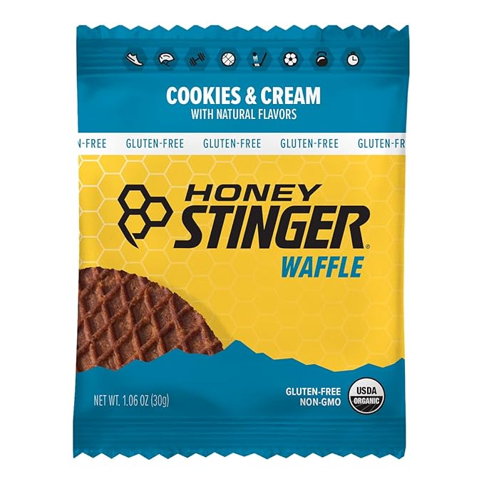 Honey Stinger Organic Gluten Free Cookies & Cream Waffle, Energy Stroopwafel for Exercise