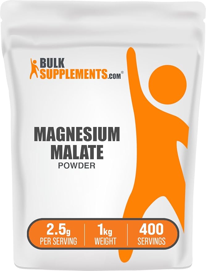 BulkSupplements.com Magnesium Malate Powder - Magnesium Supplements, High Bioavailabilty