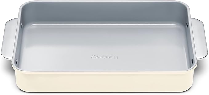 Caraway Non-Stick Ceramic 9”x13” Rectangle Pan - Naturally Slick Ceramic Coating - Non-Toxic, PTFE