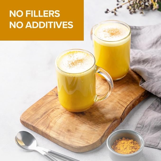 VAHDAM, Golden Milk Powder/Turmeric Ginger Latte Mix (100g, 40 Cups) Caffeine-Free | Powerful