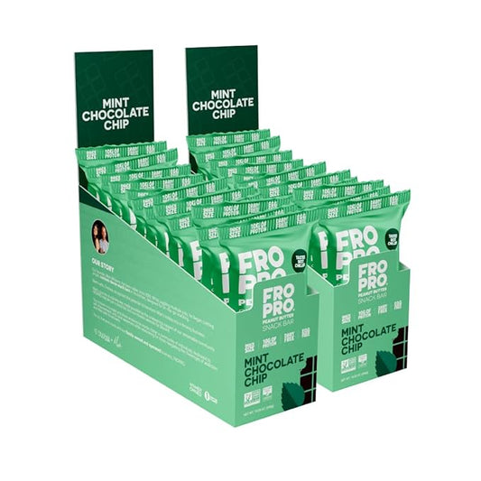 FROPRO Plant Protein Snack Bars - Plant Based Protein Bars, All-Natural, Gluten, Dairy, & Soy Free