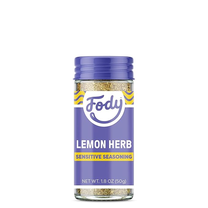 Fody Foods Lemon Herb Seasoning, 1.8 Oz, Garlic and Onion Free, Low FODMAP Certified, Gut & IBS