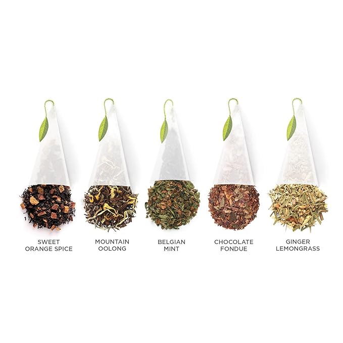 Tea Forte Winter Chalet Petite Presentation Box Tea Gift Set Sampler, 10 Count, 2 of Each Variety